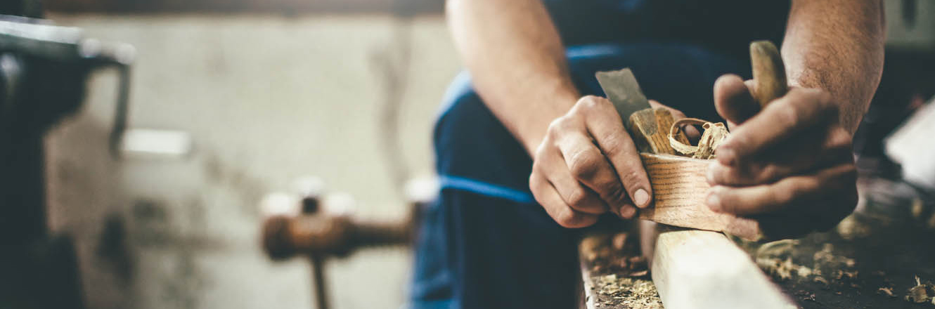 Person working in a wood shop