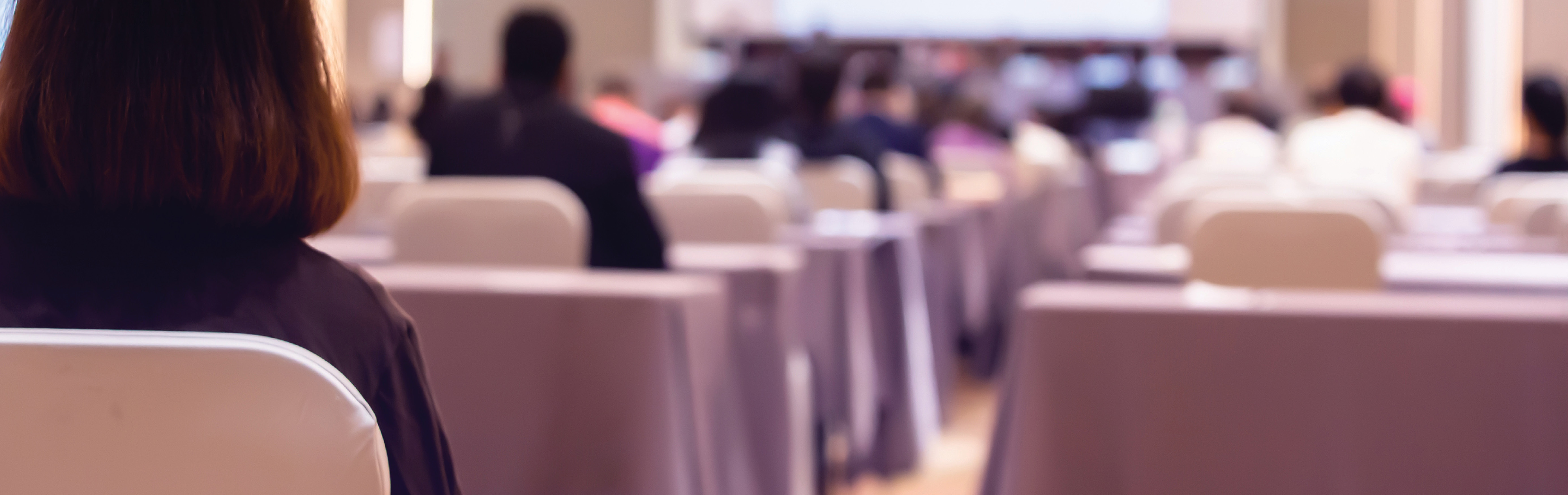 Individuals sitting at a meeting.